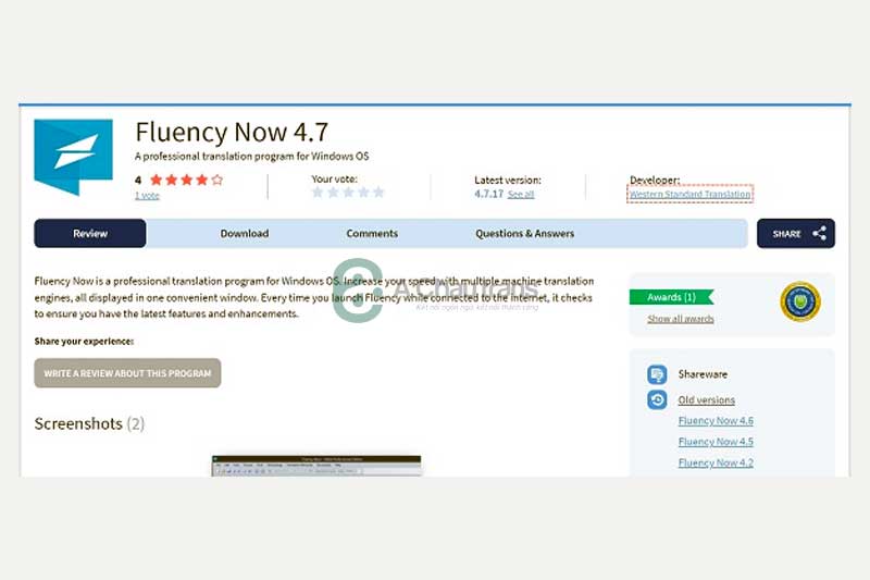 Phần mềm dịch thuật chuyên nghiệp - Fluency Now Professional