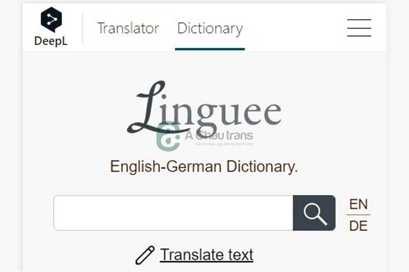 Phần mềm dịch thuật Linguee