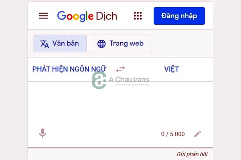 Phần mềm dịch thuật Google Translate