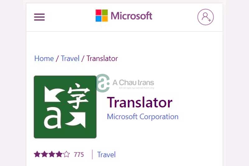 Phần mềm dịch thuật Microsoft Translator