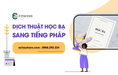 Dịch thuật học bạ sang tiếng Pháp chuẩn xác tại Hà Nội