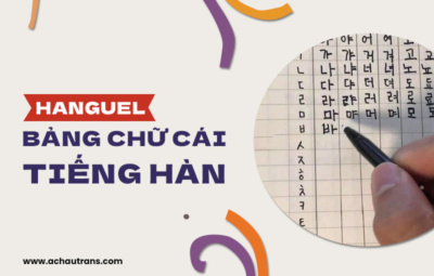 Bảng Chữ Cái Tiếng Hàn