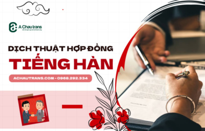 Dịch thuật hợp đồng tiếng Hàn chuyên nghiệp tại Hà Nội