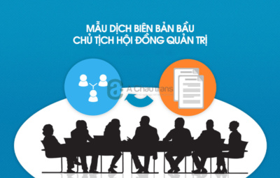 Mẫu dịch Biên bản Bầu Chủ tịch Hội đồng Quản trị sang tiếng Anh