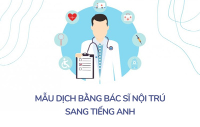 Mẫu dịch Bằng Bác sĩ Nội trú sang tiếng Anh