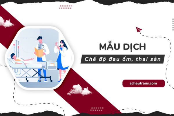 Mẫu dịch danh sách đề nghị hưởng chế độ ốm đau, thai sản