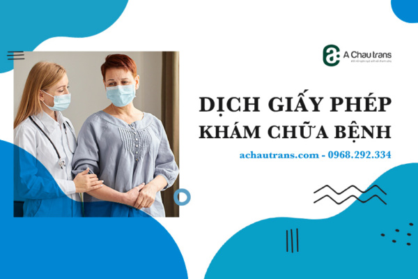 Mẫu dịch giấy phép hoạt động khám bệnh, chữa bệnh