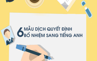 Mẫu dịch quyết định bổ nhiệm sang tiếng Anh