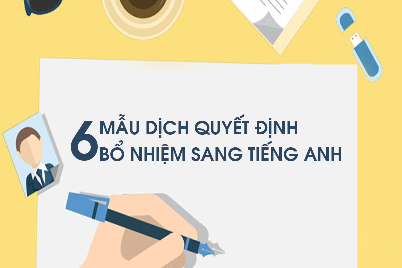 Mẫu dịch quyết định bổ nhiệm sang tiếng Anh