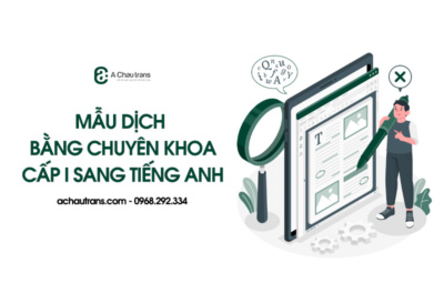 Mẫu dịch Bằng Chuyên khoa cấp 1 sang tiếng Anh, tải miễn phí