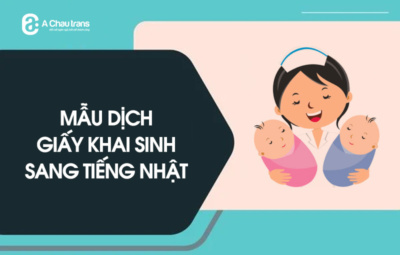 Mẫu dịch giấy khai sinh sang tiếng Nhật