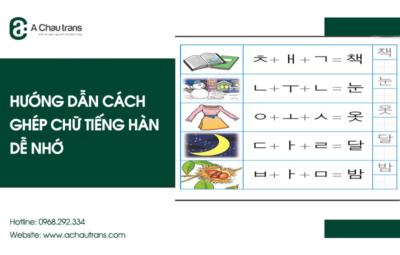 Hướng dẫn cách ghép chữ tiếng Hàn dễ nhớ