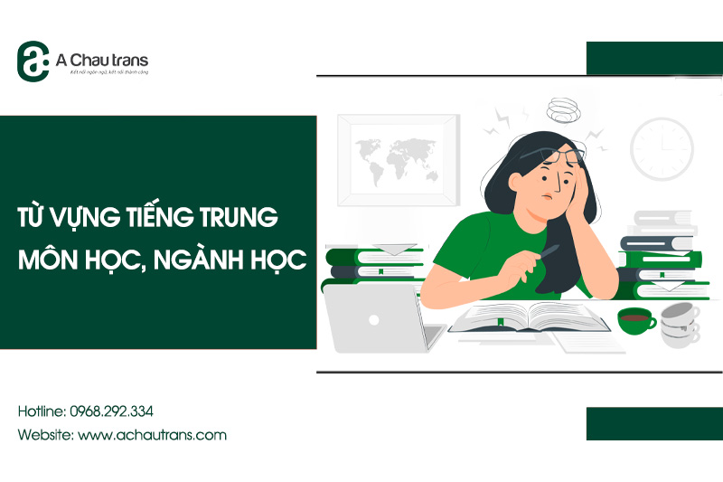 Từ vựng tiếng Trung chủ đề các môn học, ngành học